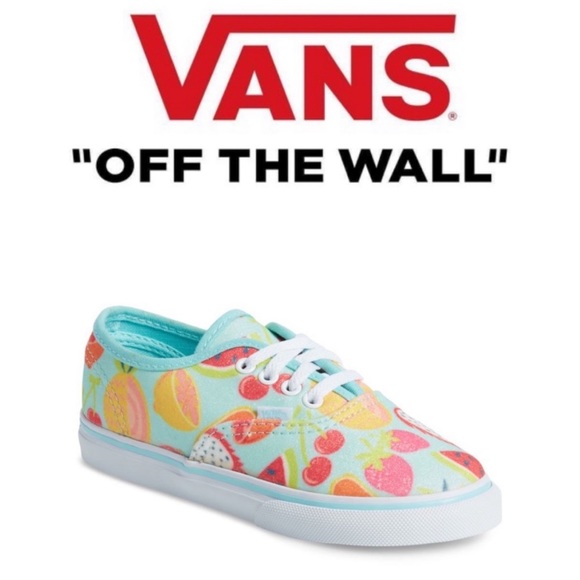 Vans off the Wall Authentic Glitter Fruits Island Big Girl Shoes size 5.5 - Picture 2 of 10